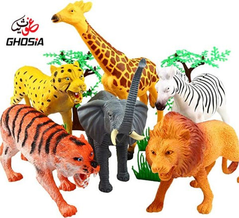 Jumbo Jungle Animal Toy Set ( 6 Pcs )