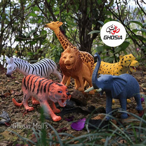 Jumbo Jungle Animal Toy Set ( 6 Pcs )