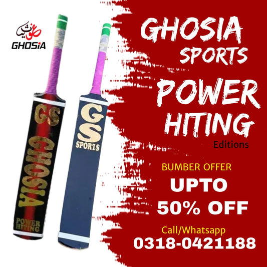 Ghosia Sports Power Hitting Edition Cricket Bat Cricket Accessories - Ghosia Mall's