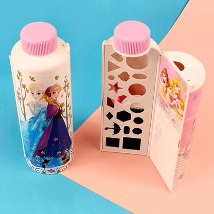 Creative Cartoon High Capacity Bottle Shape Pencil Case With Whiteboard, Markers & Cute Accessories Solar Calculator Magnetic Lock For Kids & Adults