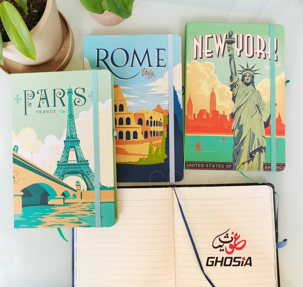 Famous Countries Hard Cover Colorful 160 Pages Travel Pocket Diary