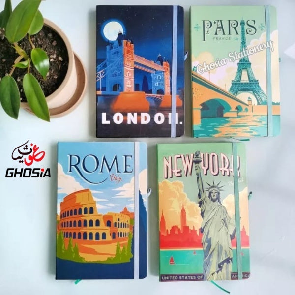 Famous Countries Hard Cover Colorful 160 Pages Travel Pocket Diary