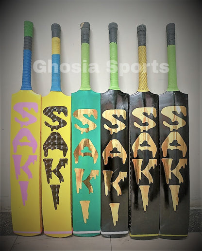 Ghosia Sports Black Cobra Saki Cricket Bats with Bat Cover