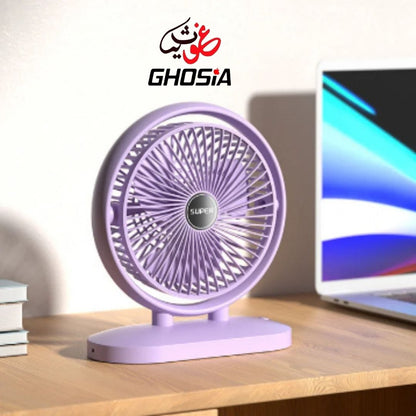 Portable Fan 180° Rotation Rechargeable Fan Multifunction 3 Speed Adjustment USB Charging 3 Blade Table Fan. 4706