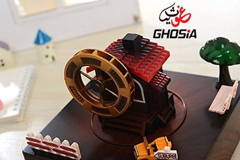 Around The City Beautiful Decoration Piece With Revolving Car Music Box With Magnetic Car