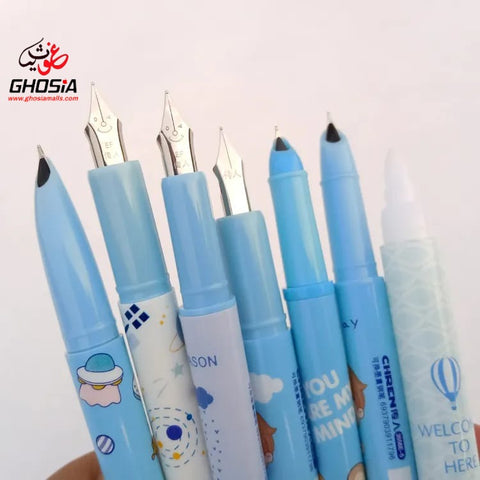 Soft Theme Ink Pen For Girls And For Boys Fountain Pen Set With Erasable Ink Cartridges Gift For Kids For Boys &Girls