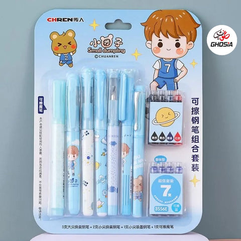 Soft Theme Ink Pen For Girls And For Boys Fountain Pen Set With Erasable Ink Cartridges Gift For Kids For Boys &Girls