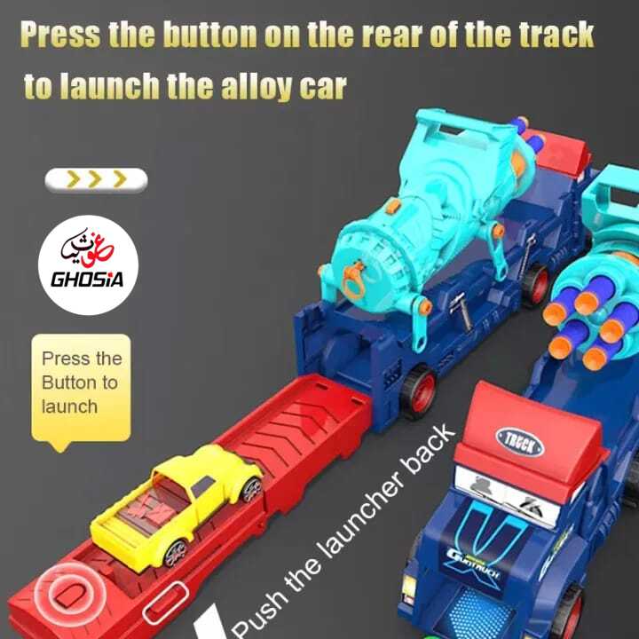 Action Toy Truck Gatlin Toy Gun 2 in 1  Truck Children's Action Toys With Soft Foam Dart Shooting Game Car Ejection Great Action Truck For Kids