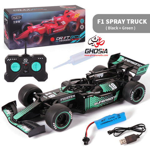 Drift spray Formula Model 1:18 Scale High-Speed Rechargeable & Remote Control Racing Car