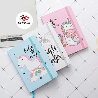 Unicorn Theme Journal Notebook Cute Kawaii Unicorn Printing Notebook Cartoon Diary Planner Notepad for Kids