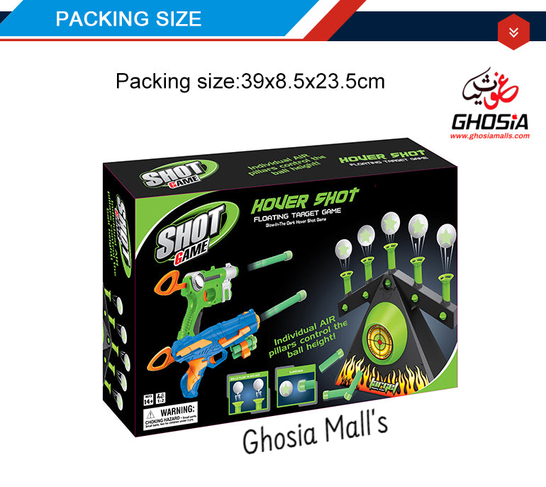 Action Shooting Game Glow in the Dark Floating Ball Hover Shoot Game Set for Kids | Exciting Shooting Action Toy! - Ghosia Mall's