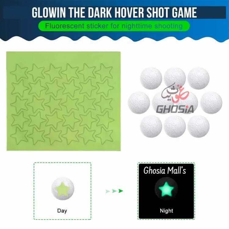 Action Shooting Game Glow in the Dark Floating Ball Hover Shoot Game Set for Kids | Exciting Shooting Action Toy! - Ghosia Mall's