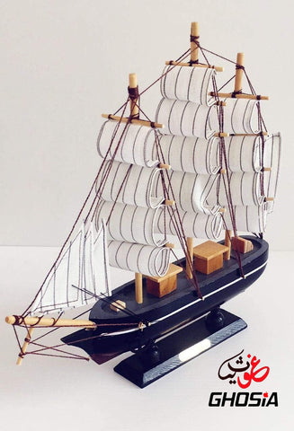 Decorative Sailing Ship Decoration (Medium Size) 100% Handmade Art Piece | Best Showpiece for Office and Home Decor | Decorative Wooden Sailing Ship Showpiece