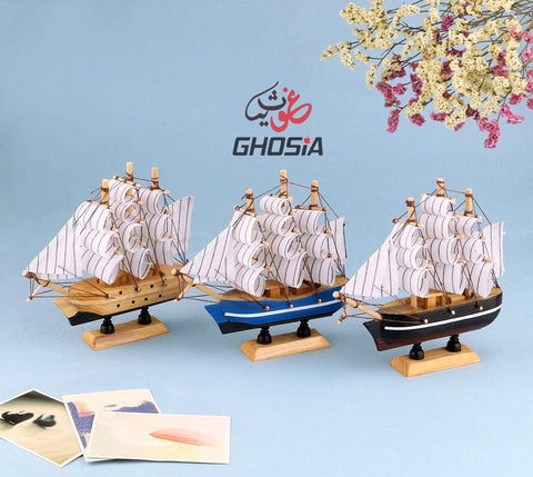 Decorative Sailing Ship Decoration (Medium Size) 100% Handmade Art Piece | Best Showpiece for Office and Home Decor | Decorative Wooden Sailing Ship Showpiece