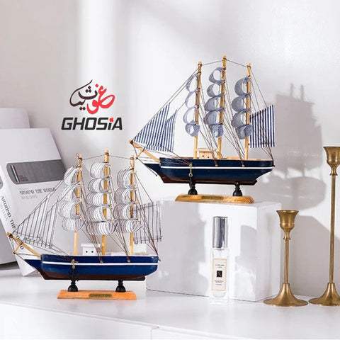 Decorative Sailing Ship Decoration (Medium Size) 100% Handmade Art Piece | Best Showpiece for Office and Home Decor | Decorative Wooden Sailing Ship Showpiece