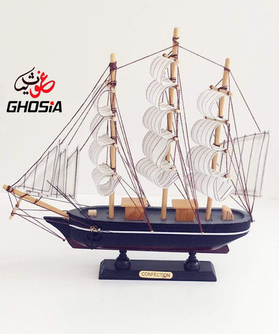 Decorative Sailing Ship Decoration (Medium Size) 100% Handmade Art Piece | Best Showpiece for Office and Home Decor | Decorative Wooden Sailing Ship Showpiece