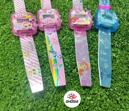 Cartoon Themed Toy Camera And Watch One Click Camera Toy & Soft Themed Wearable Wrist Watch