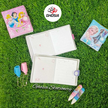 Disney Princess Edition Small Autograph Diary With Mini Princess Ballpoint For Girls