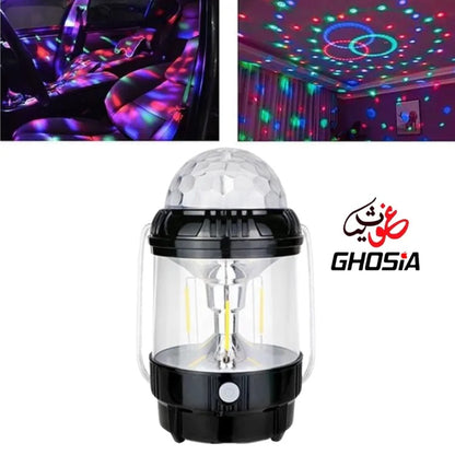 Portable LED Disco Light – Multifunctional RGB Party Lamp with Rotating Effects. 2978
