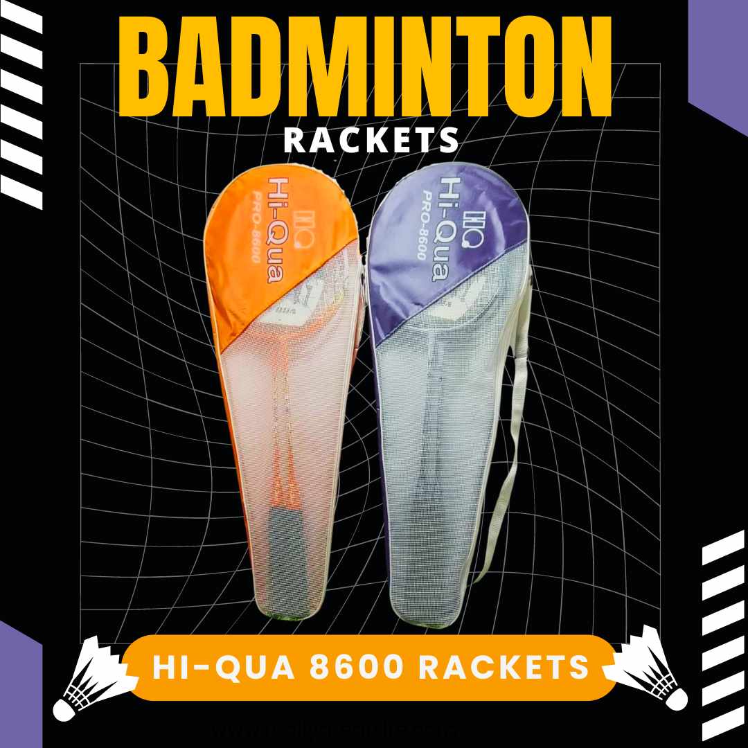 Hi Qua 8600 Badminton Racket Pair with Beautiful Color Bag