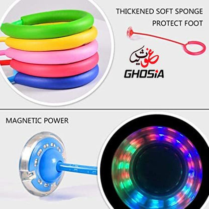 Kids Skipping Rope Ball LED Flashing Colorful Sports Swing Toys- Ghosia Sports Fun Ankle Skipping Ball Games For Kids And Adults