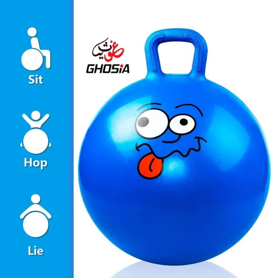 Ball Jumping Ball Bouncy Ball with Handle for Kids and Bounce 22 inches Hopping Ball