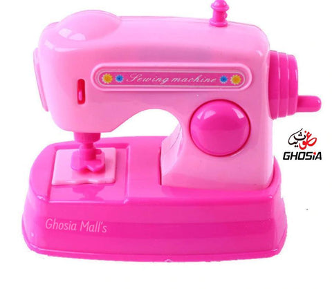 Mini Sewing Machine Toy for Kids Battery Operated Girl Dollhouse Accessories Pretend Play Toys For Girls