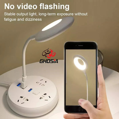 Flexible USB Foldable Light with Voice Activation – Easily Adjust Between Warm and White Lighting Modes for Any Mood or Task. A Stylish, Space-Saving Light Solution for Modern, Hands-Free Convenience. 3266