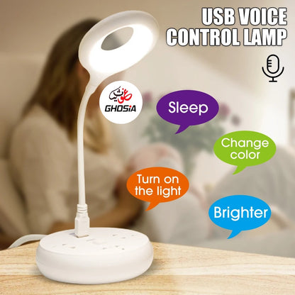 Flexible USB Foldable Light with Voice Activation – Easily Adjust Between Warm and White Lighting Modes for Any Mood or Task. A Stylish, Space-Saving Light Solution for Modern, Hands-Free Convenience. 3266
