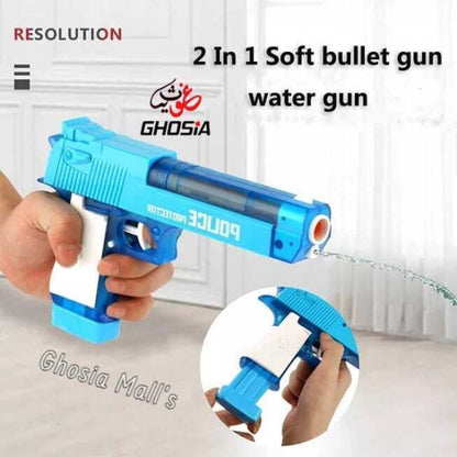 Cutie Soldier Police 2-in-1 Blaster Toy | Dual Function Bullet & Water Shooting Protector for Kids