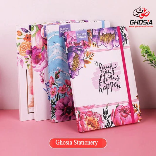 Soft Theme Fancy Style Floral Design Cover Pocket Diary (Size A6) Travel Pocket Diary - Cute Memo Notepads With 192 Finely Lined Pages - Ghosia Mall's