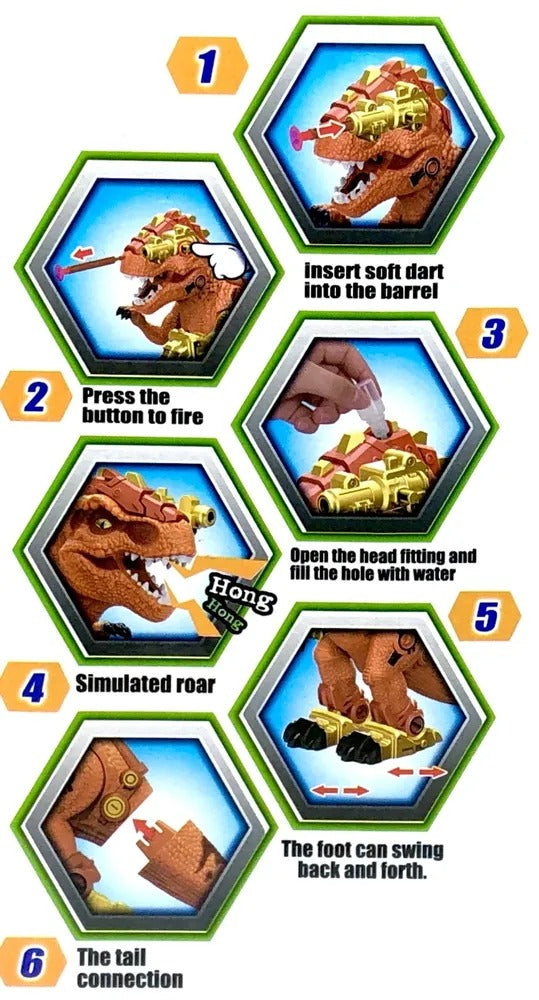 Expedition Dinosaurs Shooting And Spray Toy For Kids Action Toy With Sounds For Kids Dart Shooter Dinosaur Toy