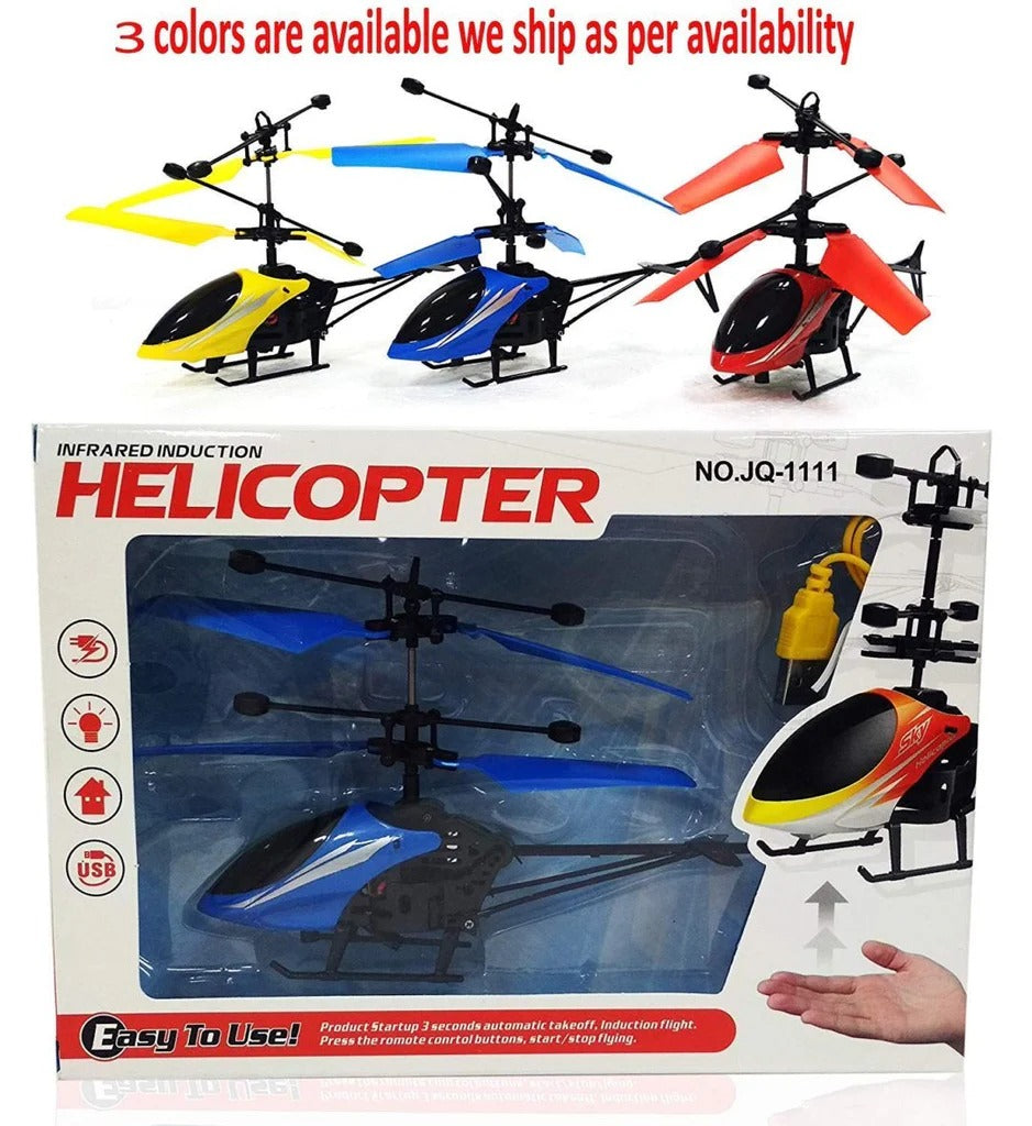 Hand Sensor USB Rechargeable Helicopter – Easy Control Flying Toy for Kids and Adults