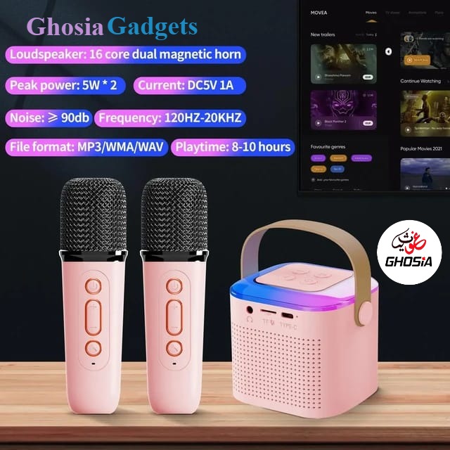 Karaoke Machine for Adults and Kids Portable Bluetooth Speaker System with Wireless Microphone for Home - 5013