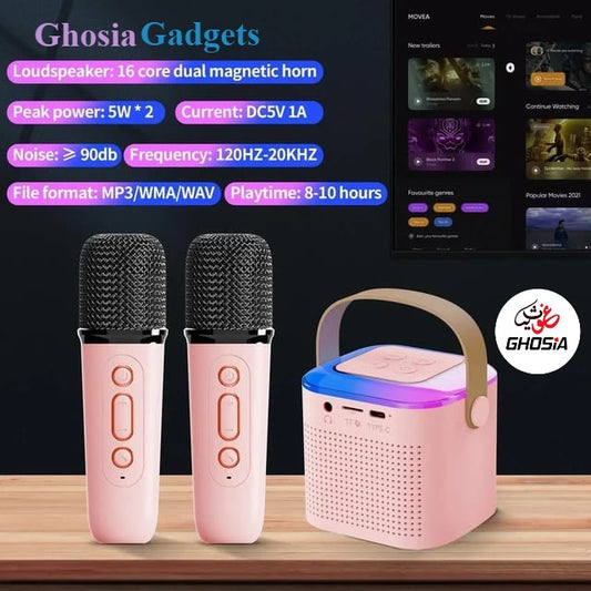 Karaoke Machine for Adults and Kids Portable Bluetooth Speaker System with Wireless Microphone for Home - 5013 - Ghosia Mall's