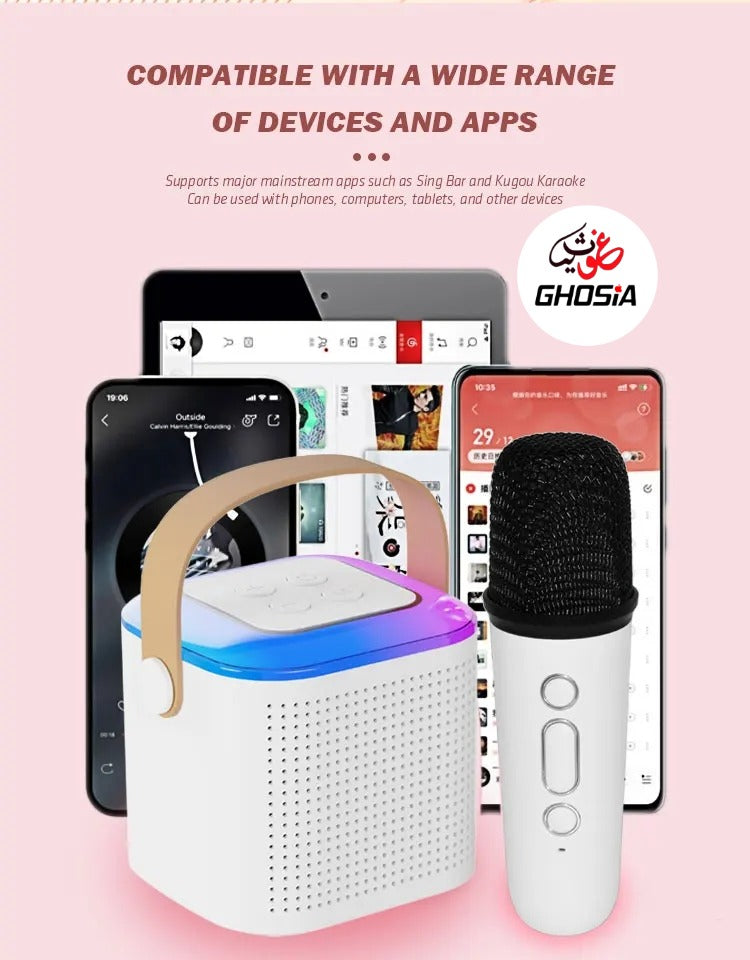 Karaoke Machine for Adults and Kids Portable Bluetooth Speaker System with Wireless Microphone for Home - 5013