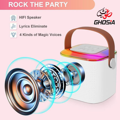 Karaoke Machine for Adults and Kids Portable Bluetooth Speaker System with Wireless Microphone for Home - 5013