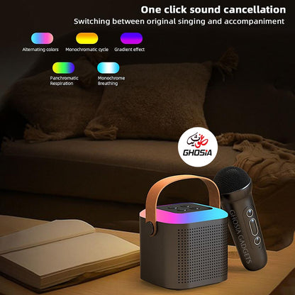 Karaoke Machine for Adults and Kids Portable Bluetooth Speaker System with Wireless Microphone for Home - 5013