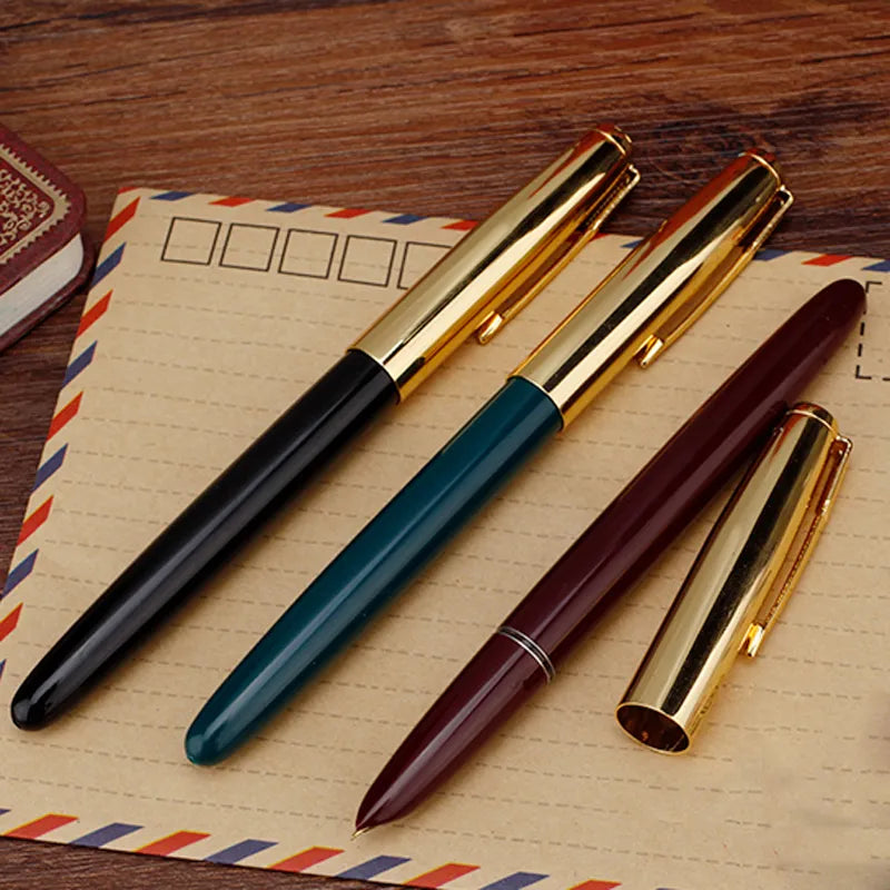 Ghosia Stationery Bahadur Gold Cap Classic Fountain Pen School Office Student Writing Stationery