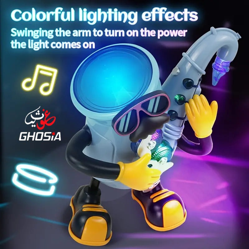 Children's Musical Robot Toy Mr Rock Electronic Dance Music Light Swing Toy Guitar Robot Novelty Funny Toys Christmas Toy Gifts