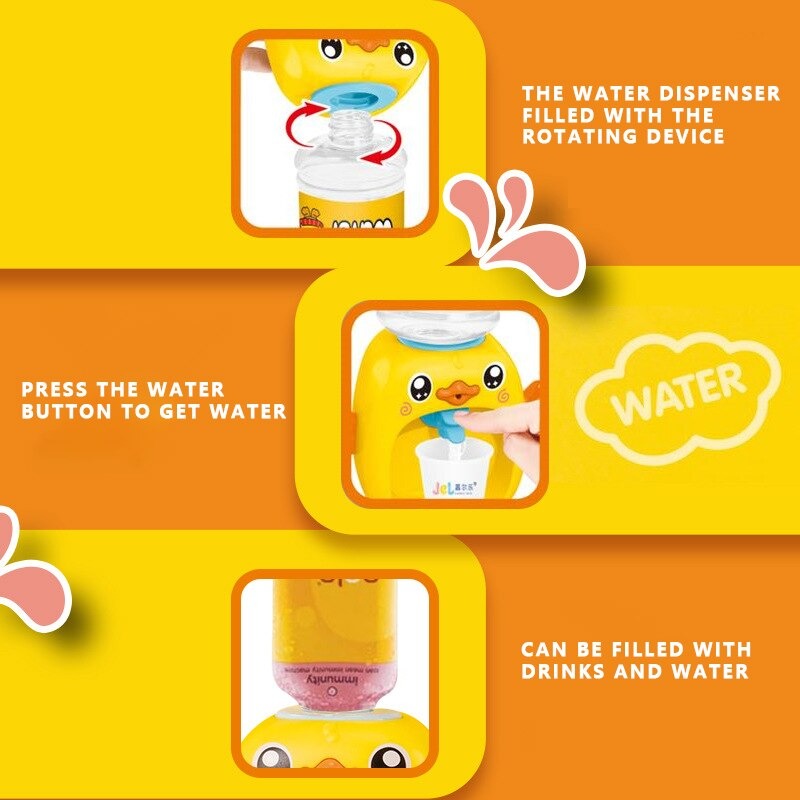 Water Dispenser for Kids Kitchen Play Mini Water Kids Dispenser Drinking Toy for Kids