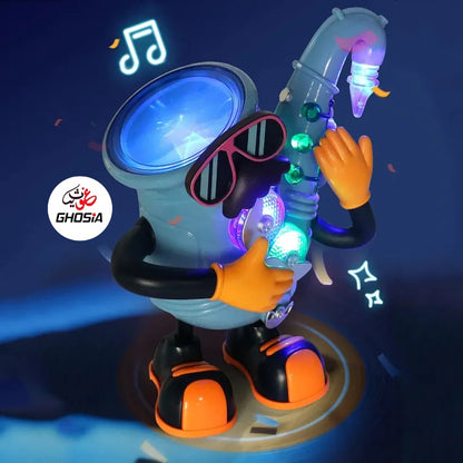 Children's Musical Robot Toy Mr Rock Electronic Dance Music Light Swing Toy Guitar Robot Novelty Funny Toys Christmas Toy Gifts