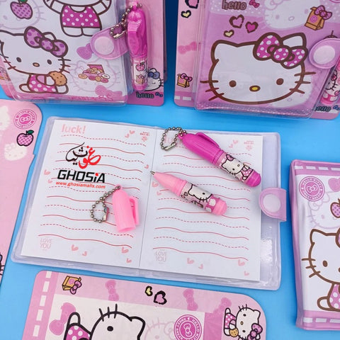 Hello Kitty Edition Small Autograph Diary With Mini Princess Ballpoint Little Themed Stationery Gift