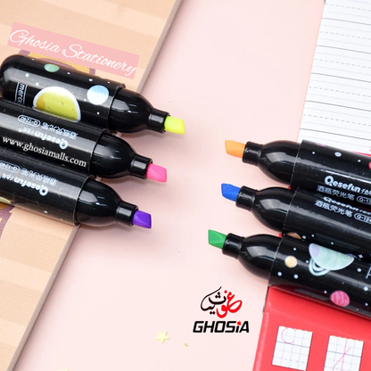 Cute Planet Wine Bottle Mini Highlighter Marker 6 Pcs Set Drawing Fluorescent Marker