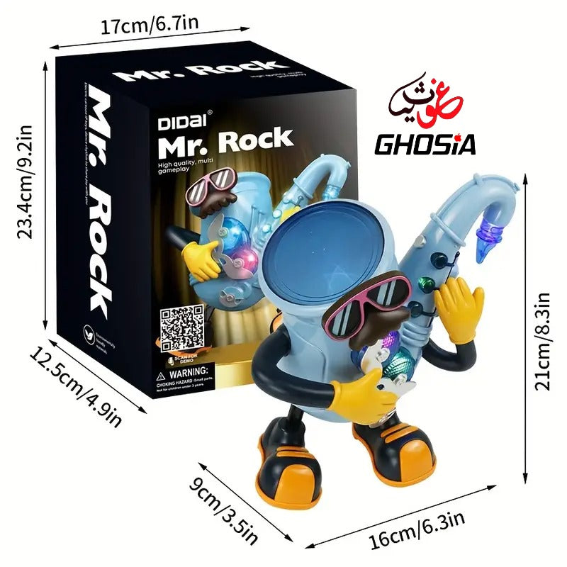 Children's Musical Robot Toy Mr Rock Electronic Dance Music Light Swing Toy Guitar Robot Novelty Funny Toys Christmas Toy Gifts