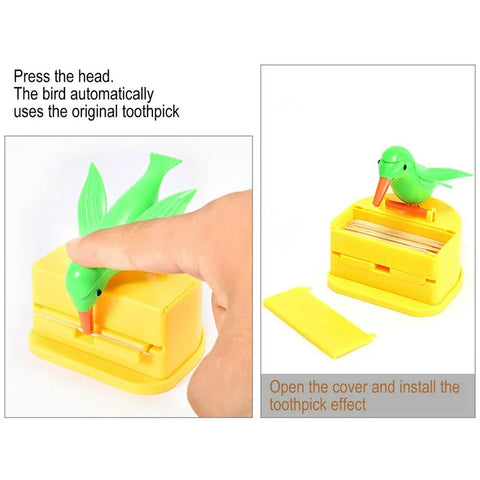 BIRD toothpick holder Toothpick Dispenser Bird toothpick box Automatic telescopic toothpick dispenser push-type toothpick bird dispenser