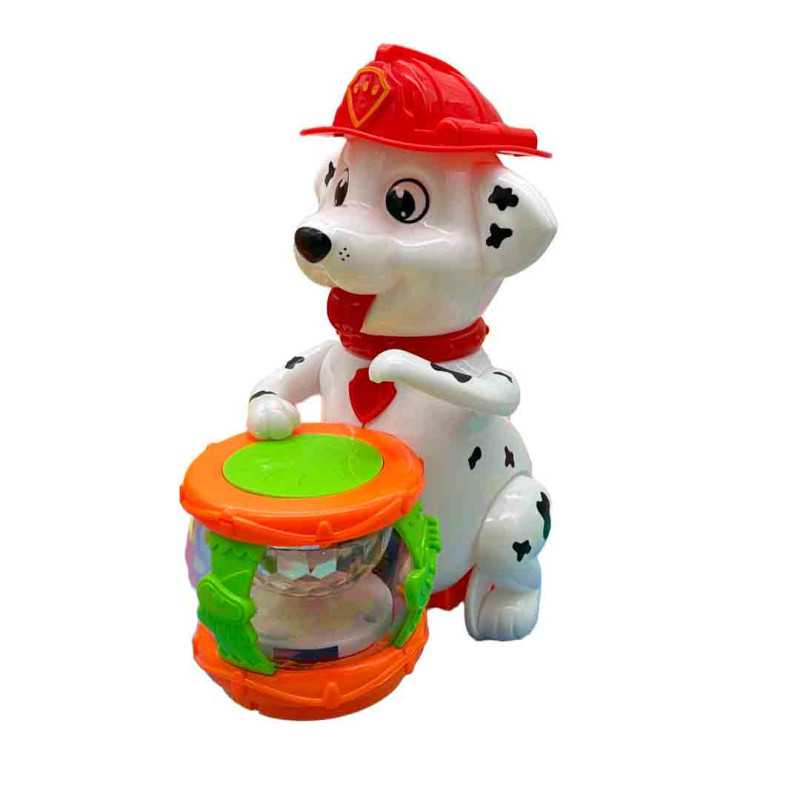 Dog Drummer Cute Toy For Kids With Lights And Music-Bump & Go Toy