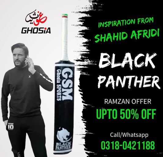 Black Panther Cricket Bat with Beautiful Bag Ghosia Sports - Ghosia Mall's