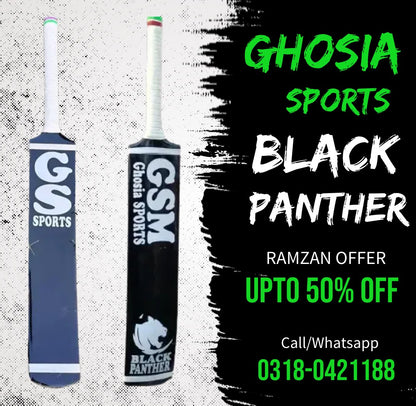 Black Panther Cricket Bat with Beautiful Bag Ghosia Sports