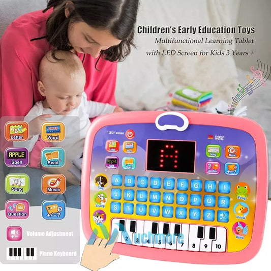 LED Display with Music, Alphabet ABC & 123 Learning Computer for Kids